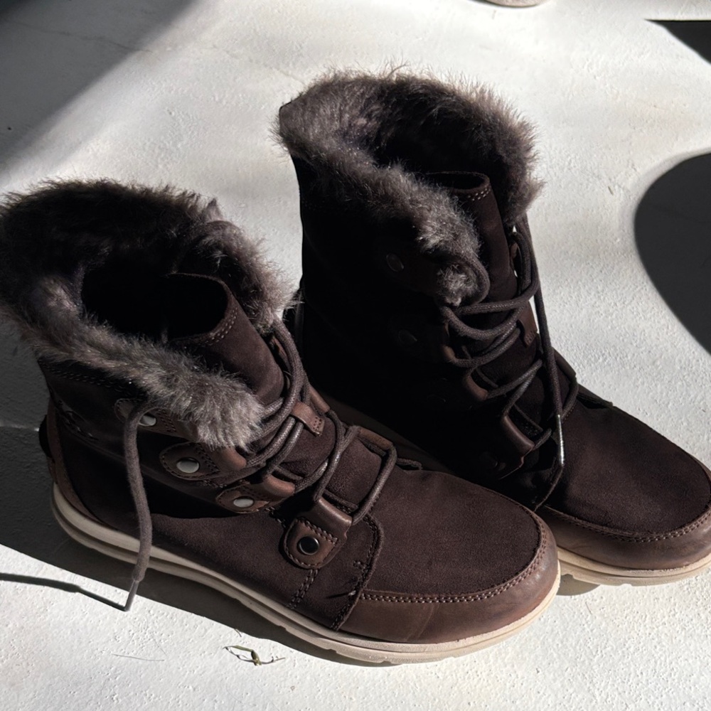 Women's Brown Fur-Lined Boots